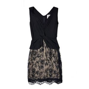 Kevan Hall Dress Women's 6 Lined Floral Black Midi Sleeveless